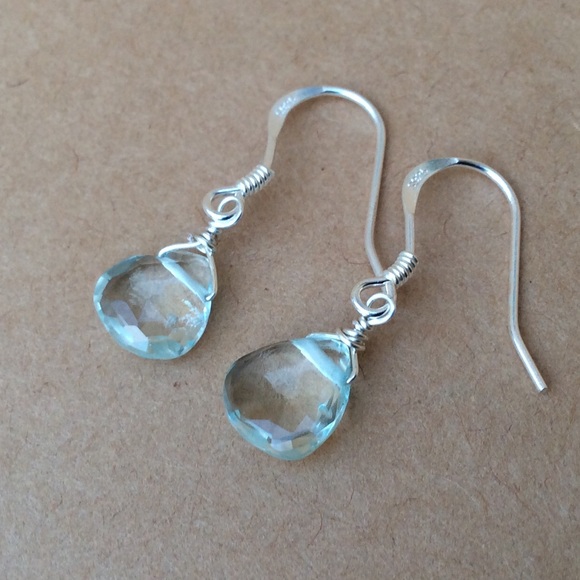 Sterling Silver Sundance Charm Aquamarine Earrings - Picture 7 of 7